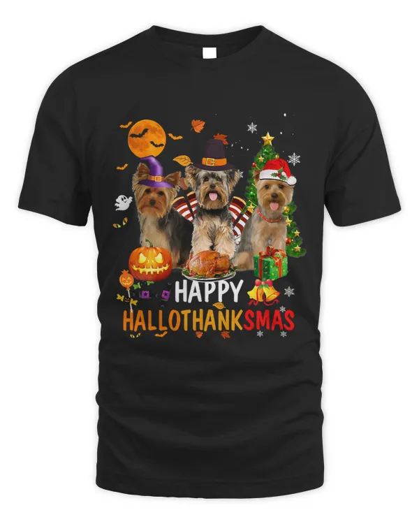 Yorkshire Terrier Dog Halloween Merry Christmas Happy Hallothanksmas 220 Yorkie