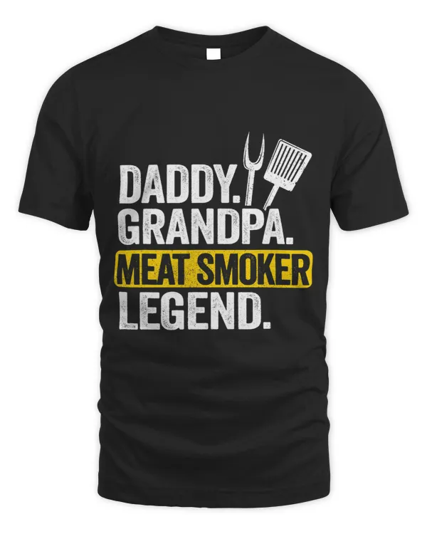 Mens Daddy Grandpa Meat Smoker Legend Grillfather Smoking Meat