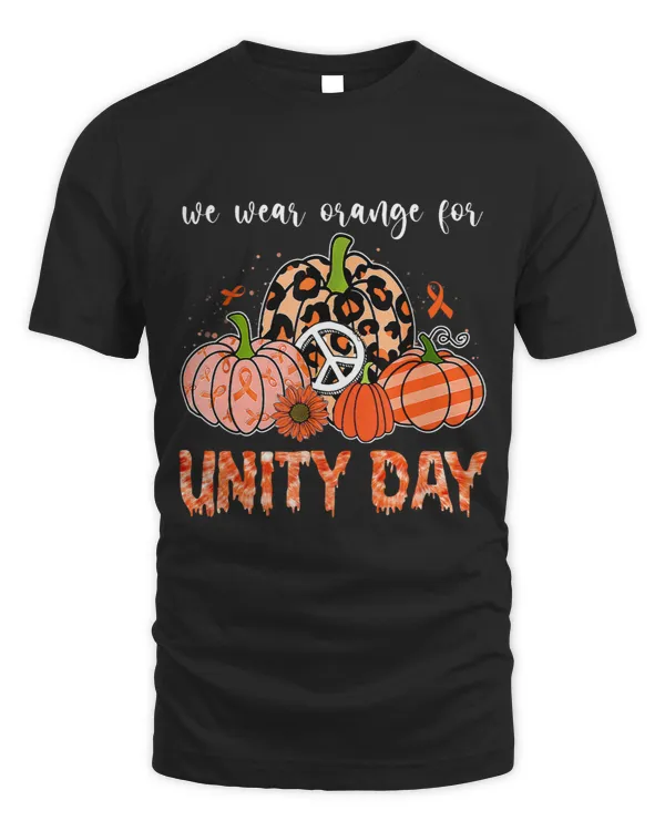 We Wear Orange For Unity Day Shirt Peace Pumpkin Halloween