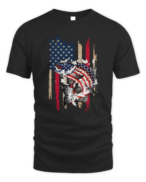 Trout Fishing American Flag Fishing Gifts For Dad