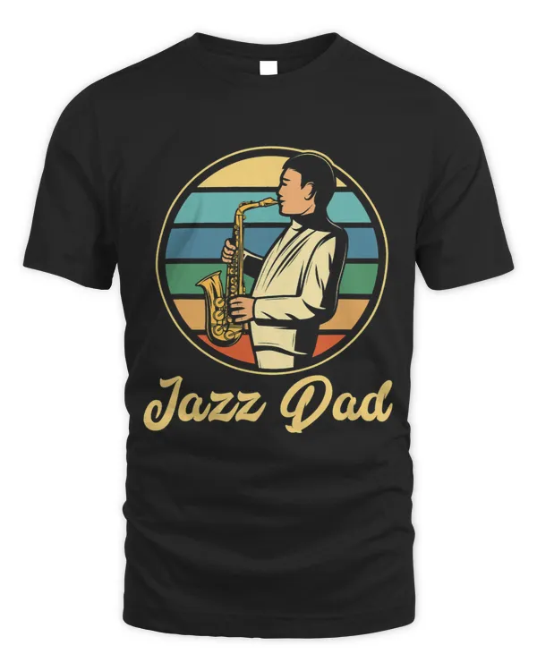Retro Jazz Dad Sax Player Vintage Saxophonist Gift