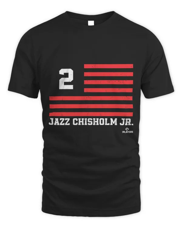 Flag Stripes Jazz Chisholm Jr Miami MLBPA