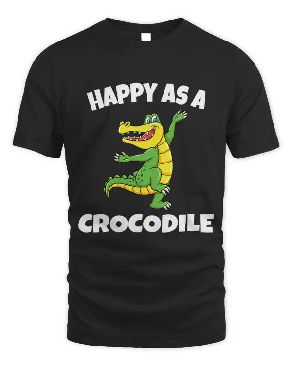 Kids Crocodile Shirt for Children Happy As a Crocodile