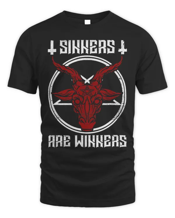 Sinners Are Winners Baphomet Satan Occult Lucifer Pentagram