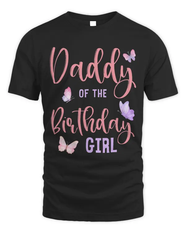 Mens Daddy of The Birthday Girl Butterfly Party Matching Family