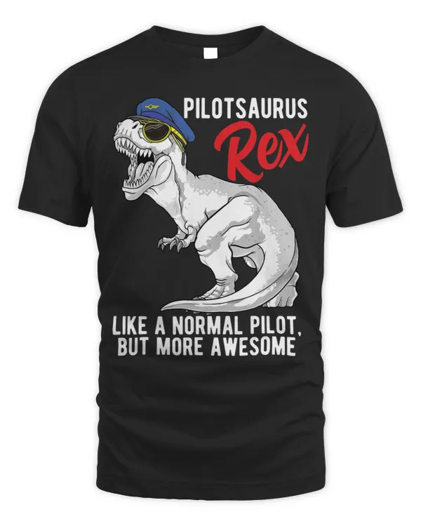Pilotsaurus Rex Airplane Pilot Dinosaur T Rex Aviator Dino 1