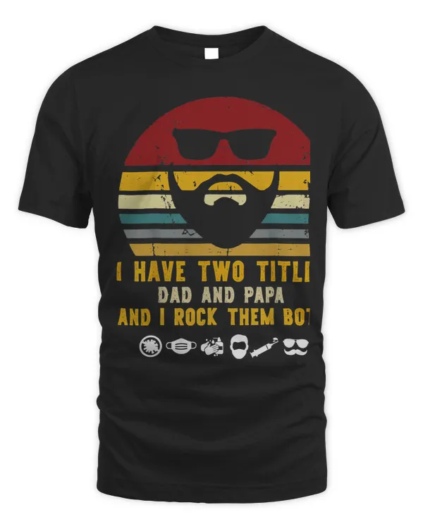 Mens Mens T Shirts Graphic Novelty Funny Beards Dad Papa Vintage