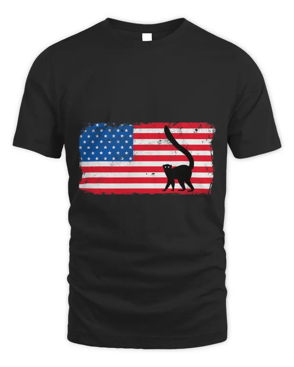 4th Of July Animal Lemur Shirts American Flag USA Patriotic 2