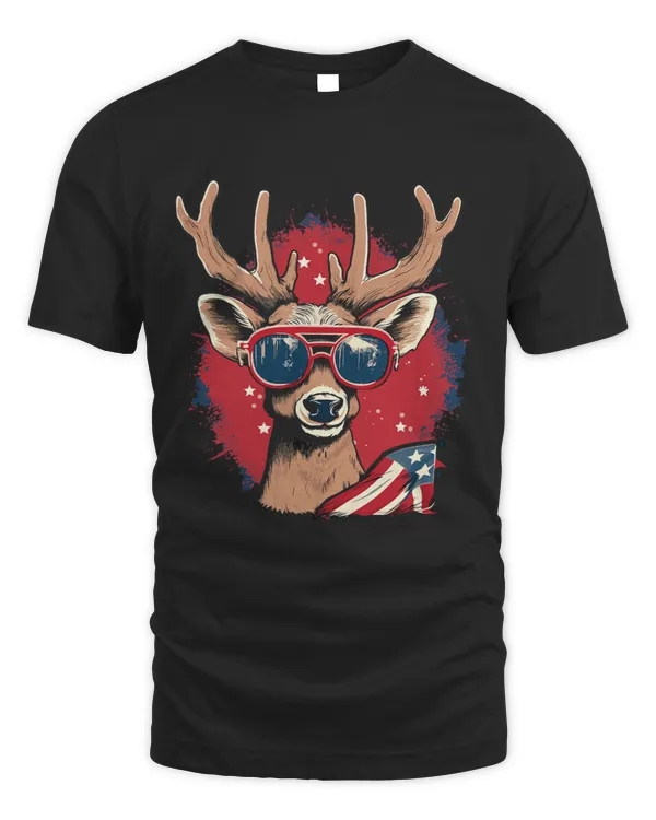 4th Of July Deer Graphic