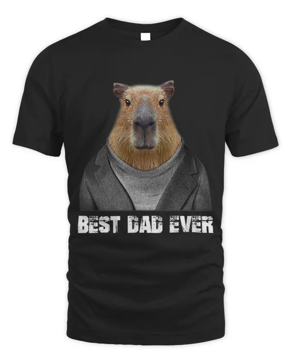 Fun Papa Capybara Tee Best Dad Ever