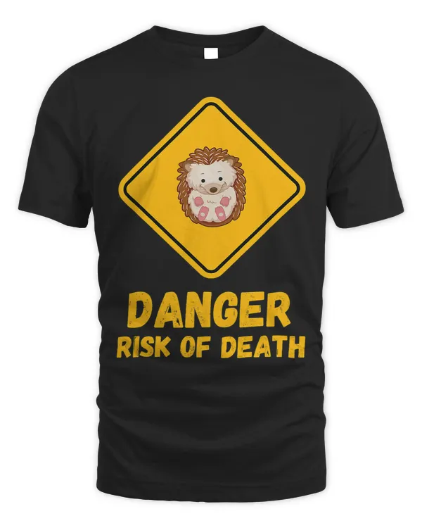Funny Cute Hedgehog Danger Risk Of Death Road Sign Saying