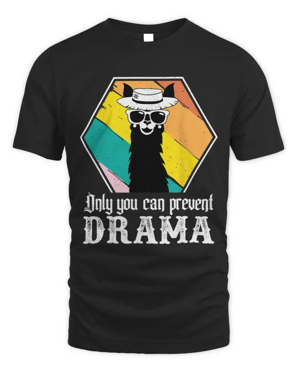 Funny Drama Llama Only You Can Prevent Drama Vintage Llama