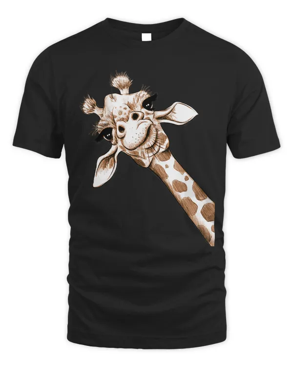 Curious Giraffe Funny Illustrated Design