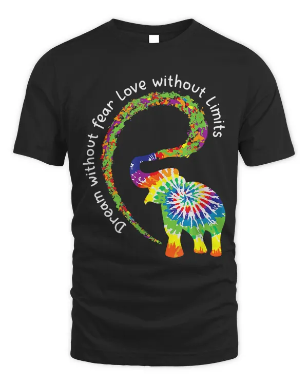 Dream Without Fear Love WithoutLimits Elephant LGBT Tie Dye