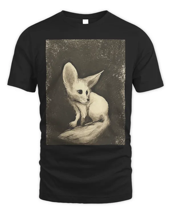 Fennec Fox in charcoal by Ryan Thomas