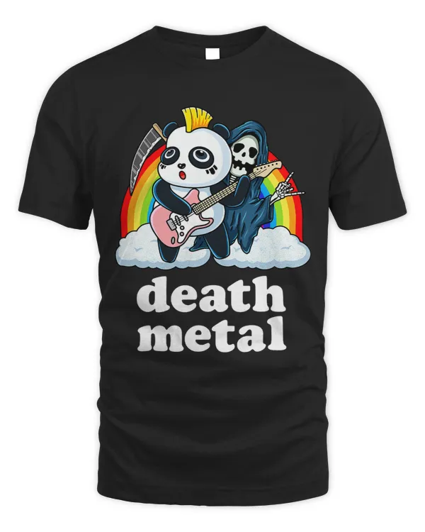 Death Metal Rainbow Guitar Heavy Metal Punk Rocker Panda