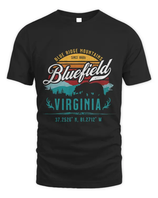 Bluefield Virginia Retro Sun Blue Ridge Mountains Souvenir