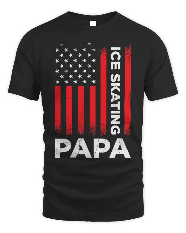 Ice Sakting Papa Us Flag American Flag Fathers day