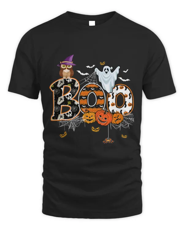 Boo Creepy Owl Pumpkin Ghost Funny Halloween Costume 1
