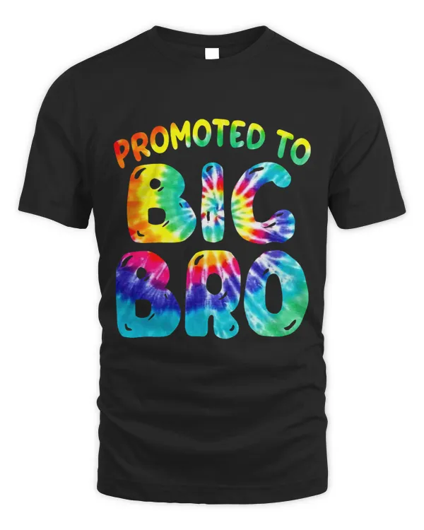 Promoted To Big Bro Cute Tie Dye Brother To Be Funny Son