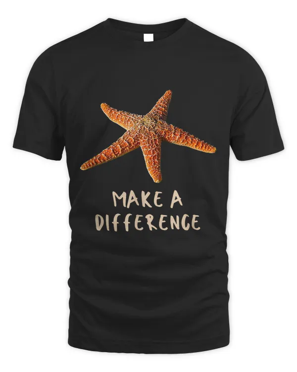 Make a difference The Starfish Story. Starfish on sand text