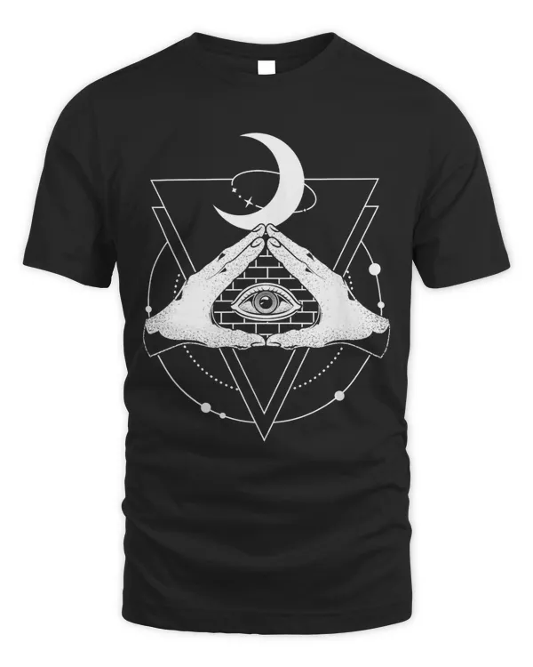Pagan Hamsa Hands Crescent Moon Pyramid All Seeing Eye