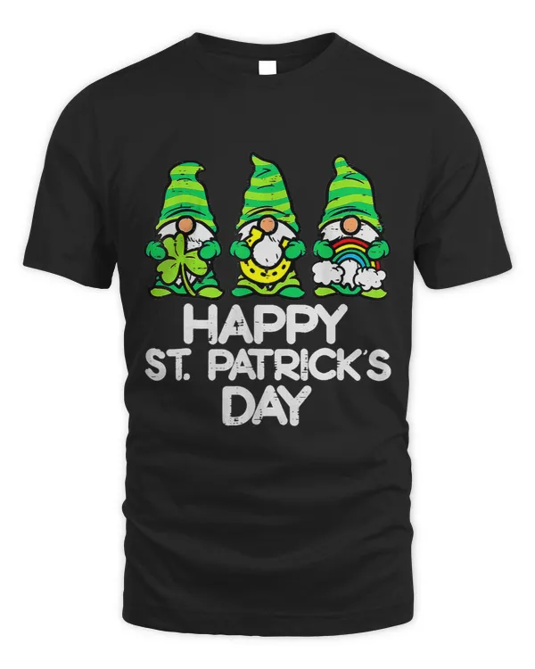 Happy St Patricks Day Three Gnome Irish Shamrock Leprechaun