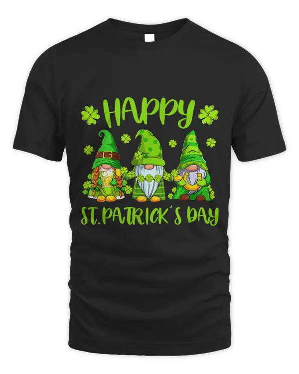 Happy St Patricks Day Three Gnomes Shamrock Family Outfit 2