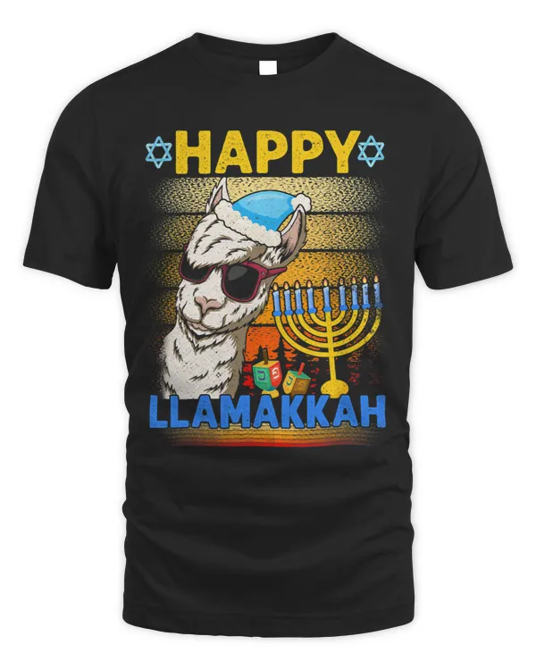 Menorah Happy Llamakkah Cute Alpaca Chanukah Girl Boy Kids