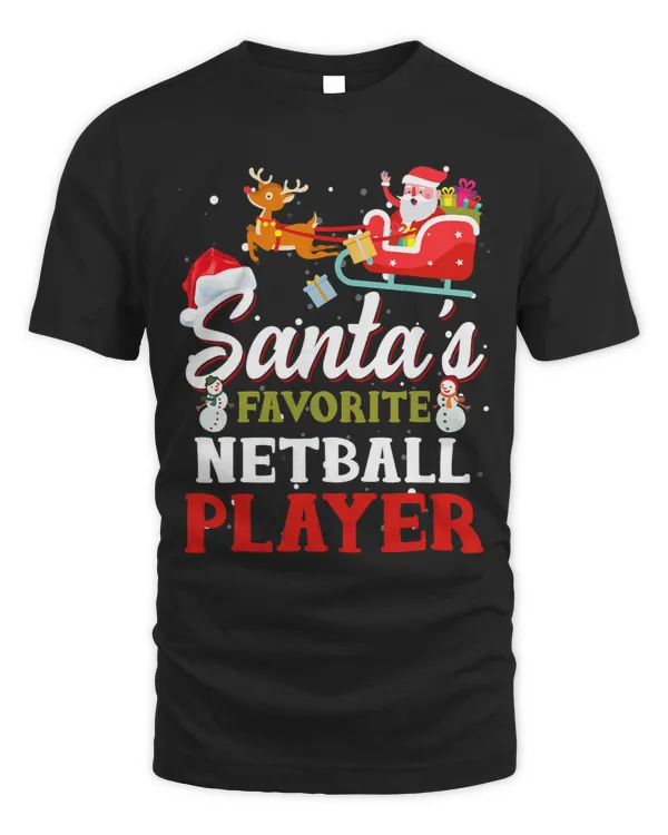 Santas Favorite Netball Player Christmas Pajamas Gifts