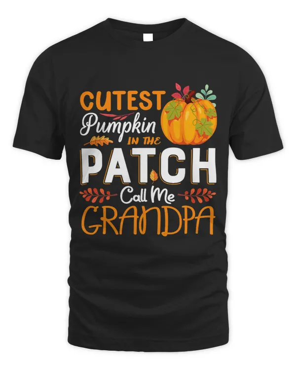 Mens Cutest Pumpkin In The Patch Call Me Grandpa Halloween Gift