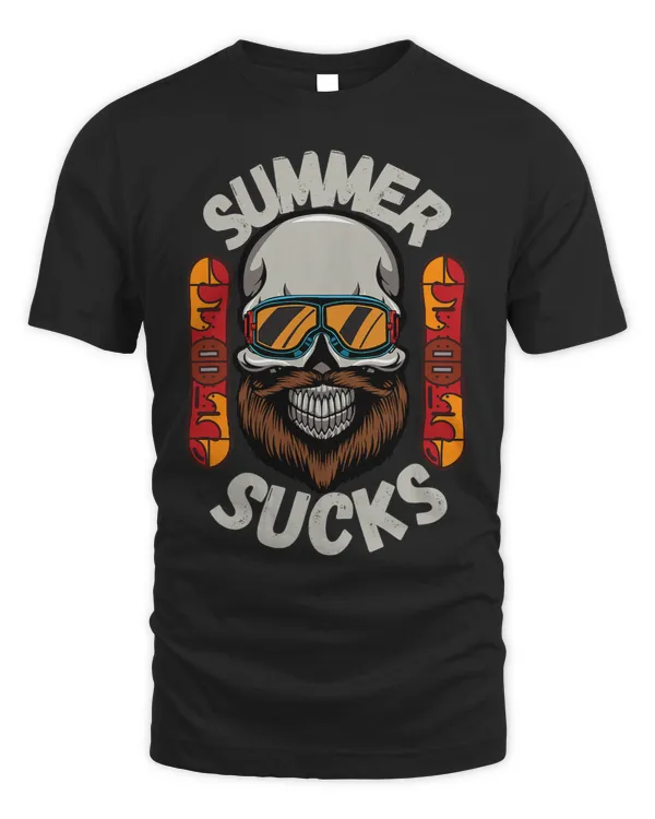 Skiing Ski Snowboarders Summer Sucks Sarcasm Rude Funny