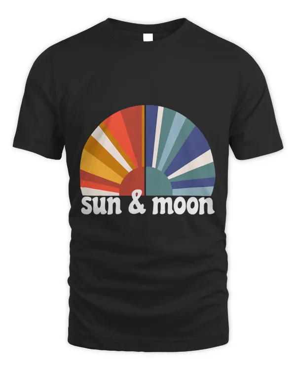 Retro Sun And Moon Sunshine Moonlight Solstice Equinox