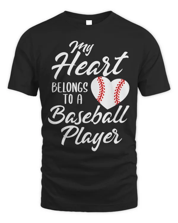 My Heart Belongs To A Baseball Player Mom Cute Mothers Day