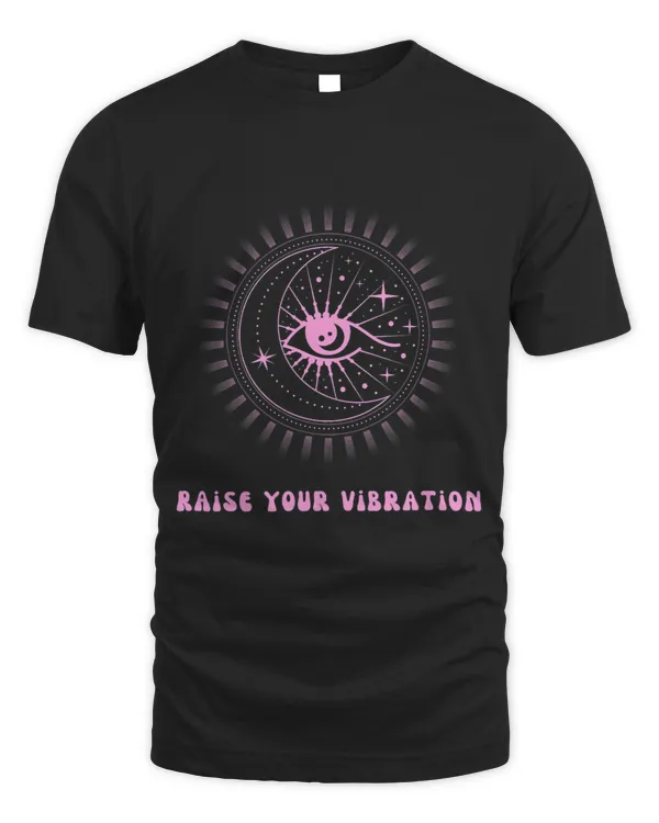 Raise Your Vibration Pink Manifestation Moon and Eye New Age