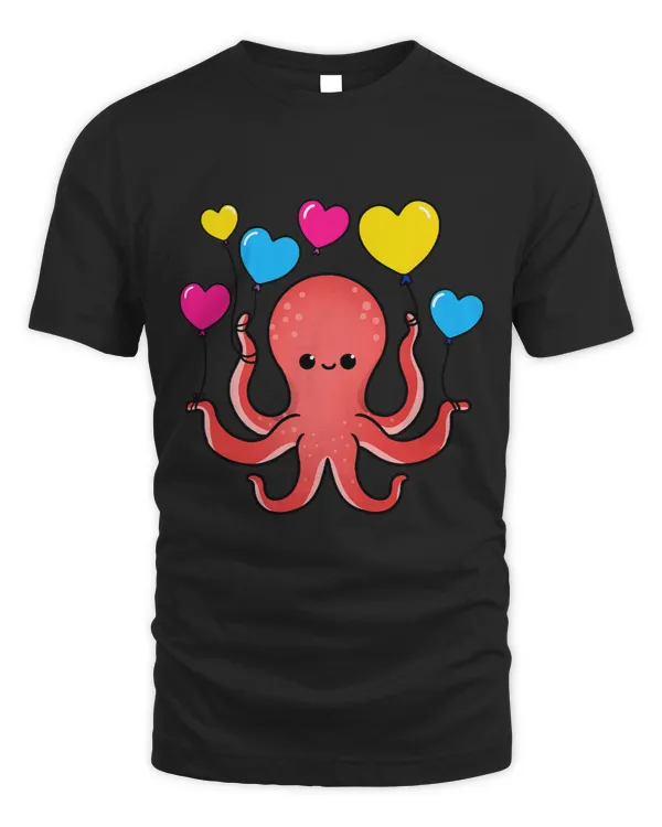 Octopus Heart Balloon Pan Pride