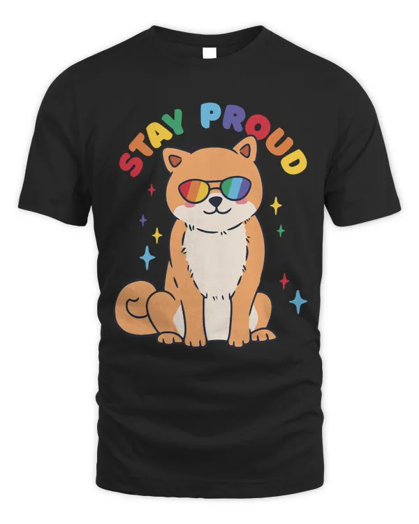 Pride Day Ally Dog Rainbow Sunglasses Stay Proud