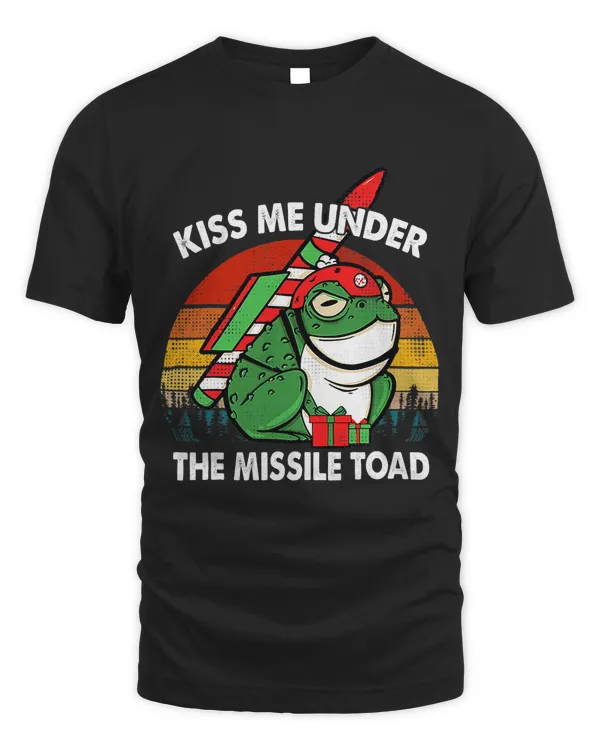 Retro Kiss Me Under The Missile Toad Funny Xmas Holiday