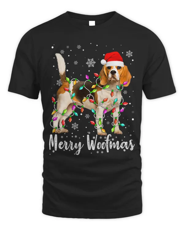 Funny Beagle Dog Light Merry Christmas Woofmas Dog
