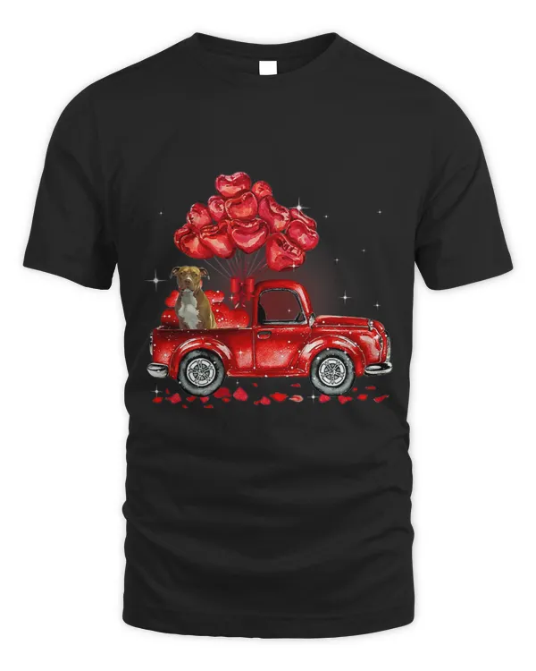 Pitbull Valentine Car Dogs Hearts Balloon Love Truck