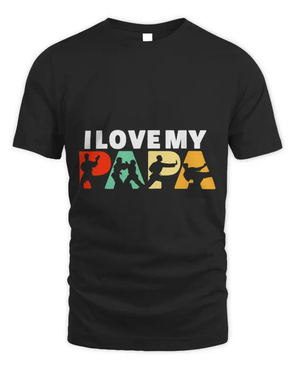 Retro I Love My Papa Judo Dad Fathers Day