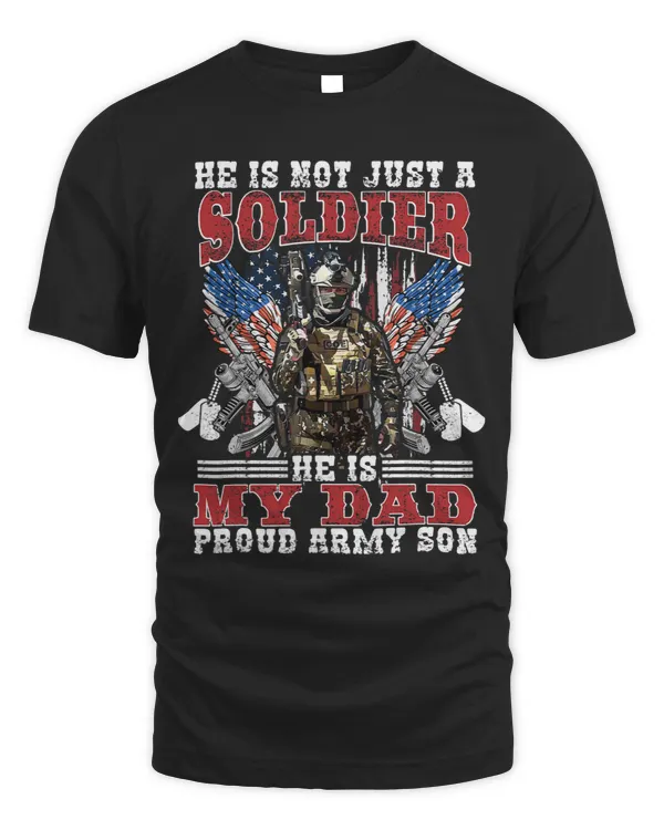 Red Friday He Is Not Just A Soldier Proud Army Son Mens Dad