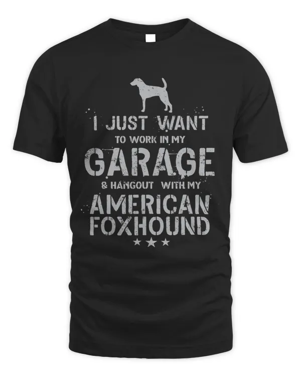 Funny American Foxhound Dad Garage Men Hang