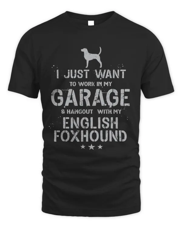 Funny English Foxhound Dad Garage Men Hang