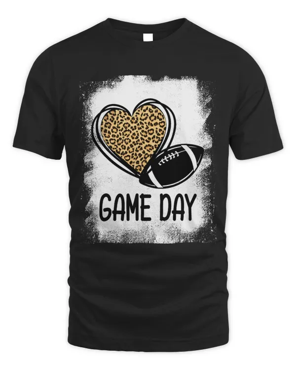 Funny Game Day With Leopard Heart Football American Football 3
