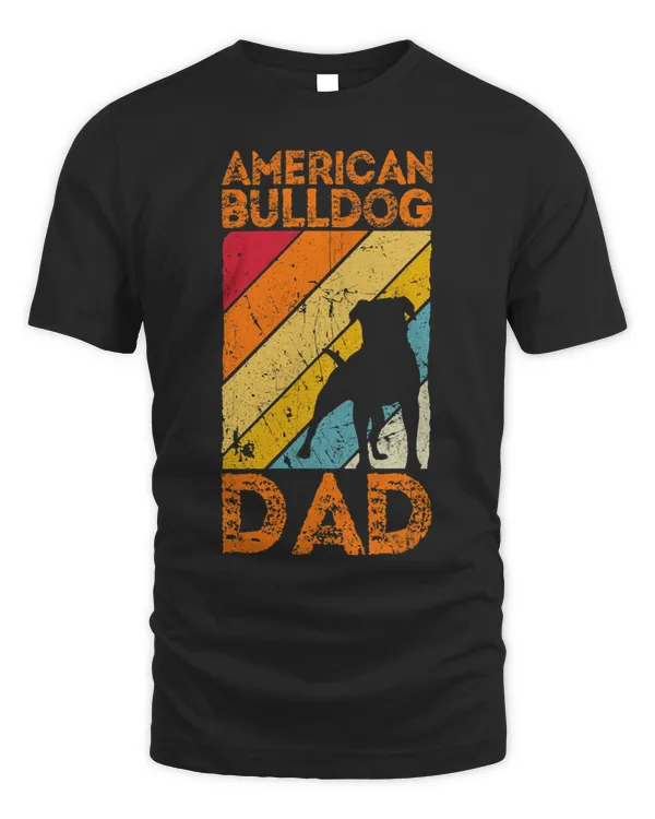 Mens American Bulldog Dad Fathers Day Dogs Daddy Gift