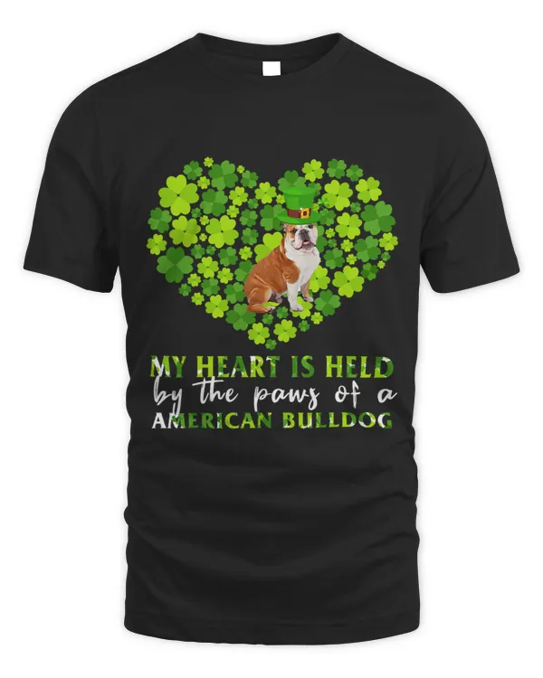 My Heart Is Held By The Paws Of A American Bulldog Shirt