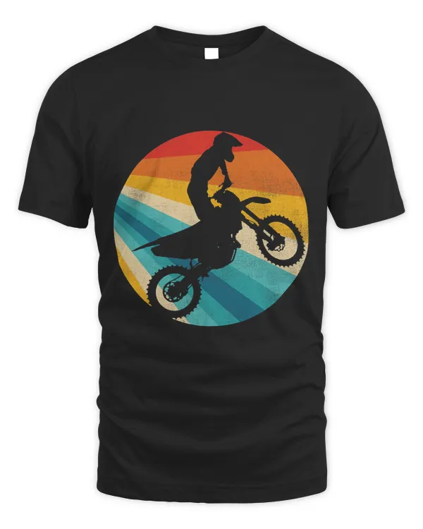 Motocross Dirt Bike 80s Vintage Silhouette Retro Dirt Biker