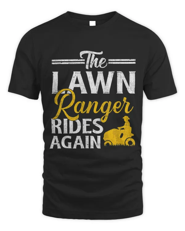 The Lawn Ranger Rides Again Funny Landscaper Lawn Mower