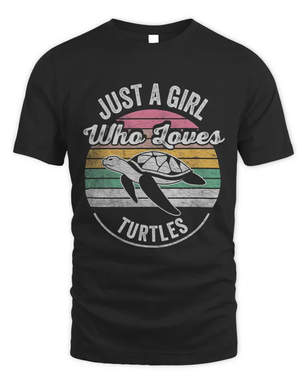 Turtle Lover Sea Ocean Gift Retro Just A Girl Who Loves Turtles 21